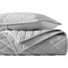 imageVera Wang  Queen Quilt Set Luxurious Velvet Bedding with Matching Shams Lightweight Home Decor Diamond Velvet Charcoal Grey QueenGrey
