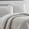 imageVera Wang  Queen Quilt Set Luxurious Velvet Bedding with Matching Shams Lightweight Home Decor Diamond Velvet Charcoal Grey QueenNatural Ivory