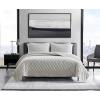 imageVera Wang  Queen Quilt Set Luxurious Velvet Bedding with Matching Shams Lightweight Home Decor Diamond Velvet Charcoal Grey QueenNatural Ivory