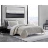 imageVera Wang  Queen Quilt Set Luxurious Velvet Bedding with Matching Shams Lightweight Home Decor Diamond Velvet Charcoal Grey QueenNatural Ivory
