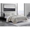 imageVera Wang  Queen Quilt Set Luxurious Velvet Bedding with Matching Shams Lightweight Home Decor Diamond Velvet Charcoal Grey QueenNatural Ivory