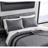 imageVera Wang  Queen Quilt Set Luxury Cotton Bedding with Matching Shams All Season Home Decor Herringbone Charcoal Grey QueenCharcoal Grey