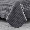 imageVera Wang  Queen Quilt Set Luxury Cotton Bedding with Matching Shams All Season Home Decor Herringbone Charcoal Grey QueenCharcoal Grey