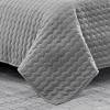 imageVera Wang  Queen Quilt Set Luxury Cotton Bedding with Matching Shams All Season Home Decor Herringbone Charcoal Grey QueenSilver