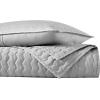 imageVera Wang  Queen Quilt Set Luxury Cotton Bedding with Matching Shams All Season Home Decor Herringbone Charcoal Grey QueenSilver