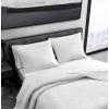 imageVera Wang  Queen Quilt Set Luxury Cotton Bedding with Matching Shams All Season Home Decor Herringbone Charcoal Grey QueenWhite