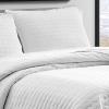imageVera Wang  Queen Quilt Set Luxury Cotton Bedding with Matching Shams All Season Home Decor Herringbone Charcoal Grey QueenWhite