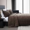 imageVera Wang  Queen Quilt Set Soft Lightweight Bedding with Matching Shams Super Soft and Cozy Home Decor OekoTex Certified Chenille Box Solid Chocolate Brown QueenChenille Box Solid Chocolate Brown