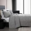 imageVera Wang  Queen Quilt Set Soft Lightweight Bedding with Matching Shams Super Soft and Cozy Home Decor OekoTex Certified Chenille Box Solid Chocolate Brown QueenChenille Box Solid Silver Grey