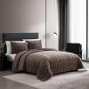 imageVera Wang  Queen Quilt Set Soft Lightweight Bedding with Matching Shams Super Soft and Cozy Home Decor OekoTex Certified Chenille Box Solid Chocolate Brown QueenChenille Box Solid Chocolate Brown