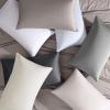 imageVera Wang  Queen Sheet Set Luxury Sateen Cotton Bedding 800 Thread Count Soft ampamp Smooth Home Decor Steel Grey4pcs QueenIvory