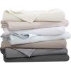 imageVera Wang  Queen Sheet Set Luxury Sateen Cotton Bedding 800 Thread Count Soft ampamp Smooth Home Decor Steel Grey4pcs QueenIvory