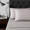 imageVera Wang  Queen Sheet Set Super Soft ampamp Breathable Premium Cotton Bedding with Matching Shams Striped Home Decor Dobby Stripe Grey QueenDobby Stripe Brown