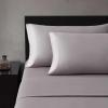 imageVera Wang  Queen Sheet Set Super Soft ampamp Breathable Premium Cotton Bedding with Matching Shams Striped Home Decor Dobby Stripe Grey QueenPlum