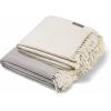 imageVera Wang  Throw Blanket Luxury Cotton Bedding Lightweight Home Decor for All Seasons Twill Fringe Charcoal Grey Throw 50quot x 60quotNatural Beige
