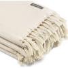 imageVera Wang  Throw Blanket Luxury Cotton Bedding Lightweight Home Decor for All Seasons Twill Fringe Charcoal Grey Throw 50quot x 60quotNatural Beige