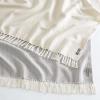 imageVera Wang  Throw Blanket Luxury Cotton Bedding Lightweight Home Decor for All Seasons Twill Fringe Charcoal Grey Throw 50quot x 60quotNatural Beige