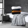 imageVera Wang  Throw Blanket Super Soft Faux Fur Bedding Luxury Home Decor for Bed or Couch Lapin Black 50quot x 60quotLapin Black