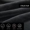imageVera Wang  Throw Blanket Super Soft Faux Fur Bedding Luxury Home Decor for Bed or Couch Lapin Black 50quot x 60quotLapin Black