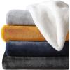 imageVera Wang  Throw Blanket Super Soft Faux Fur Bedding Luxury Home Decor for Bed or Couch Lapin Black 50quot x 60quotLapin Black