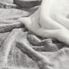 imageVera Wang  Throw Blanket Super Soft Faux Fur Bedding Luxury Home Decor for Bed or Couch Lapin Black 50quot x 60quotLapin White