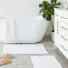 imageVera Wang  Tufted Diamond Collection  Soft and Absorbent Plush Reversible Bath Rug Set Modern Designer Style for Bathroom Dcor 2Piece WhiteUSHS6D1117231White