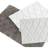 imageVera Wang  Tufted Diamond Collection  Soft and Absorbent Plush Reversible Bath Rug Set Modern Designer Style for Bathroom Dcor 2Piece WhiteUSHS6D1117231White