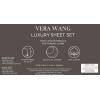 imageVera Wang Percale Collection Bed Sheet Set  100 Cotton Crisp ampamp Cool Lightweight ampamp OekoTex Certified Queen WhiteCharcoal