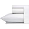 imageVera Wang Percale Collection Bed Sheet Set  100 Cotton Crisp ampamp Cool Lightweight ampamp OekoTex Certified Queen WhiteWhite