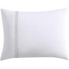 imageVera Wang Queen Duvet Cover Set Designer Cotton Bedding Set Includes Matching Shams with Bonus Euro Shams ampamp Throw Pillow Covers Lattice Solid White QueenLattice Solid White
