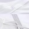 imageVera Wang Queen Duvet Cover Set Designer Cotton Bedding Set Includes Matching Shams with Bonus Euro Shams ampamp Throw Pillow Covers Lattice Solid White QueenLattice Solid White
