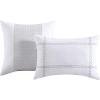 imageVera Wang Queen Duvet Cover Set Designer Cotton Bedding Set Includes Matching Shams with Bonus Euro Shams ampamp Throw Pillow Covers Lattice Solid White QueenLattice Solid White