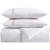imageVera Wang Queen Duvet Cover Set Designer Cotton Bedding Set Includes Matching Shams with Bonus Euro Shams ampamp Throw Pillow Covers Lattice Solid White QueenLattice Solid White