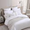 imageVera Wang Queen Duvet Cover Set Designer Cotton Bedding Set Includes Matching Shams with Bonus Euro Shams ampamp Throw Pillow Covers Lattice Solid White QueenLattice Solid White