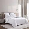 imageVera Wang Queen Duvet Cover Set Designer Cotton Bedding Set Includes Matching Shams with Bonus Euro Shams ampamp Throw Pillow Covers Lattice Solid White QueenLattice Solid White