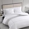 imageVera Wang Queen Duvet Cover Set Reversible Cotton Bedding Set with Matching Shams Designer Home Dcor Zig Zag WhiteGrey QueenZig Zag WhiteGrey