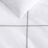 imageVera Wang Queen Duvet Cover Set Reversible Cotton Bedding Set with Matching Shams Designer Home Dcor Zig Zag WhiteGrey QueenZig Zag WhiteGrey