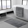 imageVera Wang  Bath Rugs Luxury Bathroom Decor Soft ampamp Aboserbent Cotton Bath Mat Eden White 2 PieceGrey