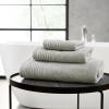 imageVera Wang  Bath Towels Set Luxury Cotton Bathroom Decor Highly Absorbent ampamp Medium Weight OekoTex Certified Sculpted Pleat Grey 6 PieceSculpted Pleat Medium Grey