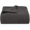 imageVera Wang  Queen Blanket Luxury Cotton Bedding Soft Home Decor with Waffle Weave Knit Waffleweave Grey QueenCharcoal