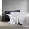 imageVera Wang  Queen Blanket Luxury Cotton Bedding Soft Home Decor with Waffle Weave Knit Waffleweave Grey QueenWhite