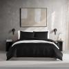 imageVera Wang  Queen Duvet Cover Set Luxury Bedding with Matching Shams Designer Home Decor Illusion Grey QueenIllusion Black
