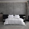 imageVera Wang  Queen Duvet Cover Set Luxury Cotton Bedding with Button Closure Includes Matching Shams Textured Pleats White QueenTextured Pleats White