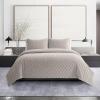 imageVera Wang  Queen Quilt Set Luxurious Velvet Bedding with Matching Shams Lightweight Home Decor Diamond Velvet Charcoal Grey QueenNatural Ivory