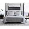 imageVera Wang  Queen Quilt Set Luxury Cotton Bedding with Matching Shams All Season Home Decor Herringbone Charcoal Grey QueenSilver