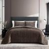 imageVera Wang  Queen Quilt Set Soft Lightweight Bedding with Matching Shams Super Soft and Cozy Home Decor OekoTex Certified Chenille Box Solid Chocolate Brown QueenChenille Box Solid Chocolate Brown