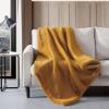 imageVera Wang  Throw Blanket Super Soft Faux Fur Bedding Luxury Home Decor for Bed or Couch Lapin Black 50quot x 60quotLapin Gold