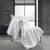 imageVera Wang  Throw Blanket Super Soft Faux Fur Bedding Luxury Home Decor for Bed or Couch Lapin Black 50quot x 60quotLapin White