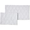 imageVera Wang  Tufted Diamond Collection  Soft and Absorbent Plush Reversible Bath Rug Set Modern Designer Style for Bathroom Dcor 2Piece WhiteUSHS6D1117231White