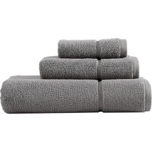 imageVera Wang  Bath Towels Set Luxury Cotton Bathroom Set Plush ampamp Super Absorbent OekoTex Certified Modern Lux White 3 PieceGrey